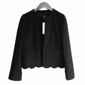 Ann Taylor Cropped Scalloped Blazer XS